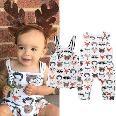 

Newborn Baby Girl Boy Sleeveless Romper Bodysuit Jumpsuit Outfit Clothes Overall