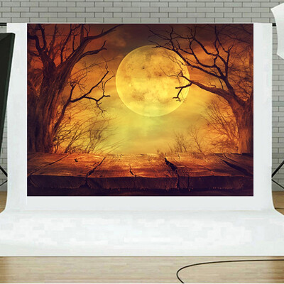 

Toponeto Halloween Backdrops Pumpkin Vinyl 5x3FT Lantern Background Photography Studio