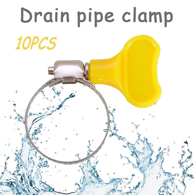 

〖Follure〗Drainage Pipe Faucet Clamp 10pcs Fixed Clamp Pipe Throat Hoop Inflatable Pipe