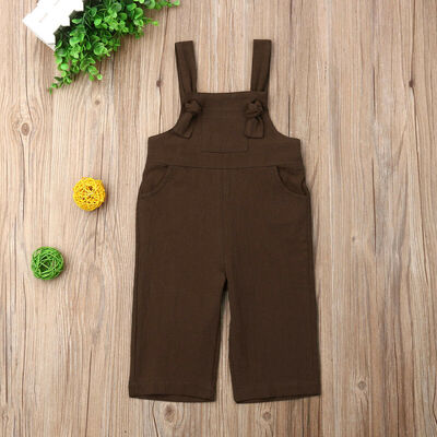 

Kids Baby Girl Boy Dungaree Bib Pants Romper Overalls Linen Outfit Clothes Set
