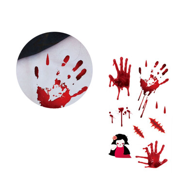 

〖Follure〗Waterproof Temporary Tattoo Sticker Scar Terror Wound Blood Injury Halloween Hot