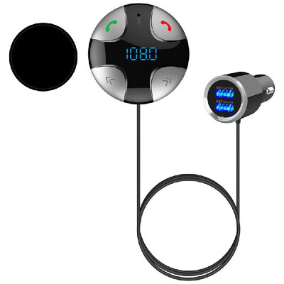 

Quelima BC29B BT FM Transmitter Magnetic Car BT Transmitter Wireless Radio Adapter Mp3 Player BT Handsfree Dual USB