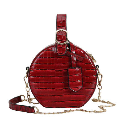 

Round Messenger Chain Bag Women Personality Leather Shoulder Handbags Purse