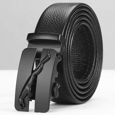 

Men Belt Male Genuine Leather Strap Belts For Men Top Quality Automatic Buckle black Belts Men Real leather cowskin ff luxury