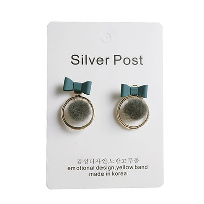 

Bow Earrings Hair Ball Pendant Butterfly Ear Nail Bow Tie Earrings For Women Girl Gift Jewelry