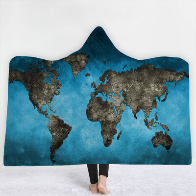 

Toponeto Constellation Map Series Plush Hooded Blanket Lichens Hooded Blanket 150x200cm