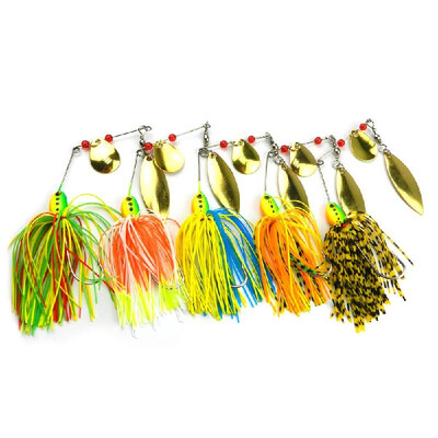

5PCS 163g Spinnerbait Metal Sequins Lures Beard Spinner Pike Fishing Tackle Rubber Jig Soft Fishing Lure Buzzbait