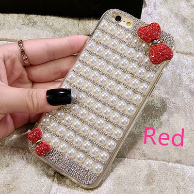 

GANGXUN iPhone  Max  X XR 5 5s SE 8 7 6 6s Plus Luxury Pearl Diamond Bow Case