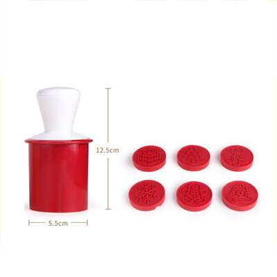 

6pcsset Cartoon Stamps Moulds Christmas Tree Cookie Tools Cake Decoration Bakeware Kitchen Gadgets Fondant Cutter Tool Decor