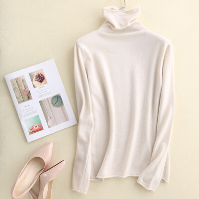 

QIANMUCHUN female plane pile collar cashmere woolen sweater fashion 5787