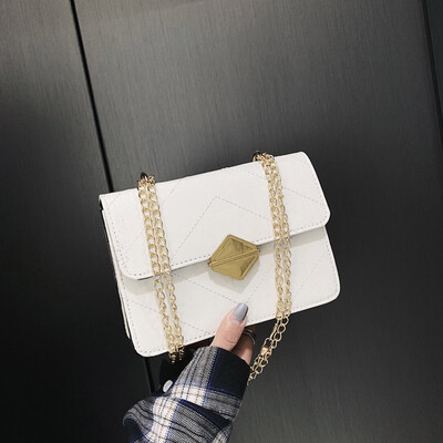 

Tailored Fashion Lady Retro Lock Buckle Wild Chain Shoulder Bag Messenger Bag