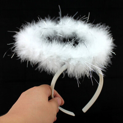 

New Hot Fluffy Halo Angel Head Band Hen Night Angel Fairy Xmas Fancy Dress Party