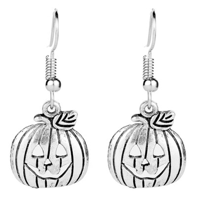 

Girl Lovely Enamel Pumpkin Ghost Shape Dangle Earrings Halloween Cosplay Drop Earrings