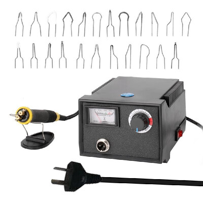 

Multifunctional Electric Gourd Wooden Pyrography Machine Pointer Instrument with 23pcs Heating Pen Heads