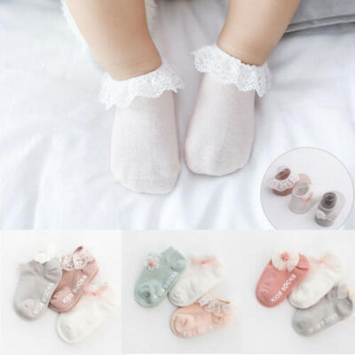 

Cute Baby Kids Girls Toddlers Soft Cotton Lace Bow Princess Ankle Socks Tights