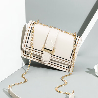 

French Minority Westernized Womens Chain Korean version Baitao oblique summer texture small square bag