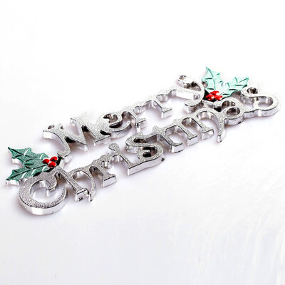 

Toponeto 14cm Christmas Tree Decoration Shiny Merry Letter Card for Xmas Hanging Ornament