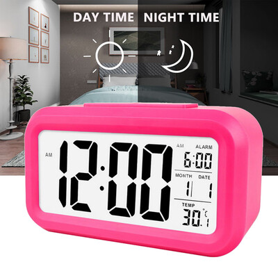 

〖Follure〗Digital LED Alarm Clock Snooze Backlight Time Calendar Thermometer Temperature