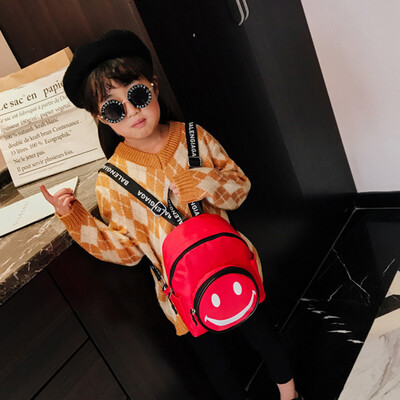 

Tailored Student Boys&Girls Kids Cartoon Smiling Face Backpack Toddler School Bag