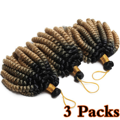 

3 Packs Jamaican Bounce Hair Short Curly Crochet Braids Hair Extension Curly Crochet Hair Synthetic Braids Twist Hair For Women