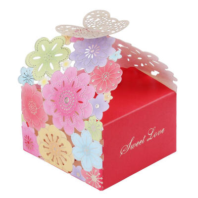 

10pcsSet Creative Hollow Laser Flower Candy Box Wedding Gift Wrapping Case