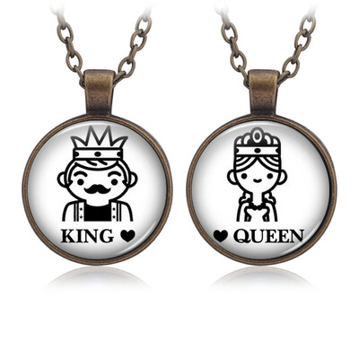 

Women Men Couple Necklace Pendant King&Queen
