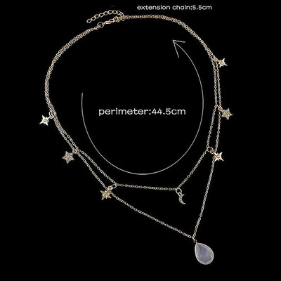 

Newly Necklaces Choker Kolye Bohemia Gold Silver Color Star Moon Necklace Women Boho Pendants Collier Ketting Jewelry