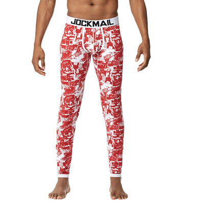 

Gobestart Mens Cotton Letter Printed Skinny Slim Fit Warmth Long Leggins Comfy Trousers