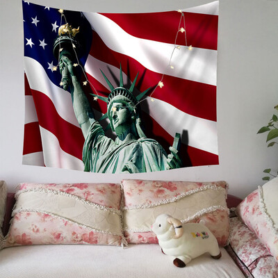 

Toponeto Independence Day Print Family Tapestry Light String Combination Wall Decor15x2m