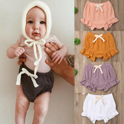 

Toddler Infant Baby Boy Girl Kid Solid Pants Shorts Bottoms PP Bloomers Panties