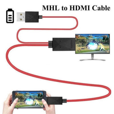 

Micro USB To HDMI 1080p Cable TV AV Adapter Mobile Phones Tablets HDTV