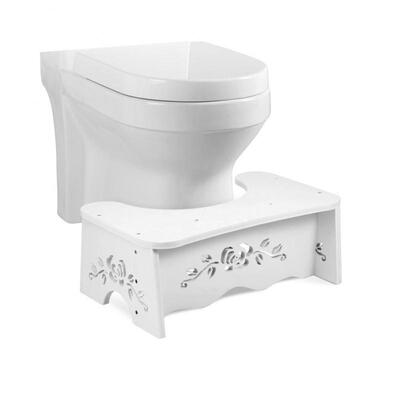 

Greensen White Squatting Toilet Stool Bathroom Squat Toilet Stool 7 inch
