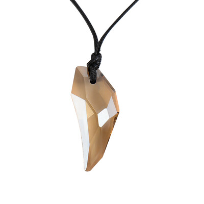 

HHYDE Austrian Crystal The Teeth of the Wolf Pendant Chains Long Leather Men Women jewelry Necklace 12 colours For Gifts