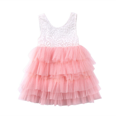 

Kids Princess Baby Flower Girl Dress Lace Backless Party Gown Bridesmaid Dresses