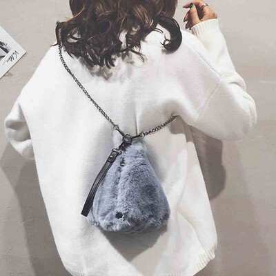 

Tailored Fashion Plush Handbag Chain Bag Shoulder Bag Messenger Bag Evening Package