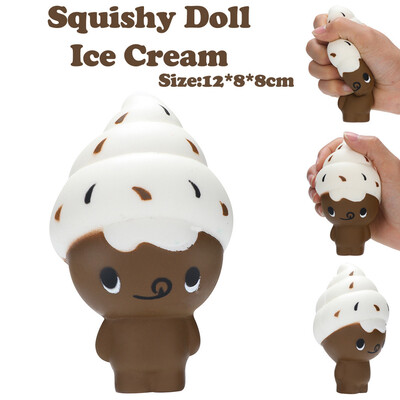 

Tailored 12cm Doll Ice Cream Squishies Slow Rising Squeeze Scented Stress Relieve Toy