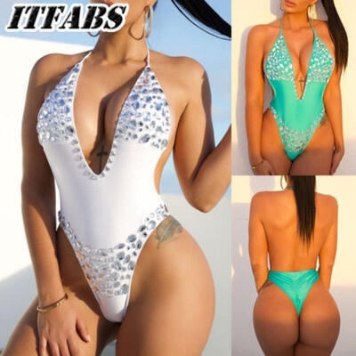 

Womens One Piece Push Up Padded Bra Bikini Monokini Swimwear Swimsuit Beachwear