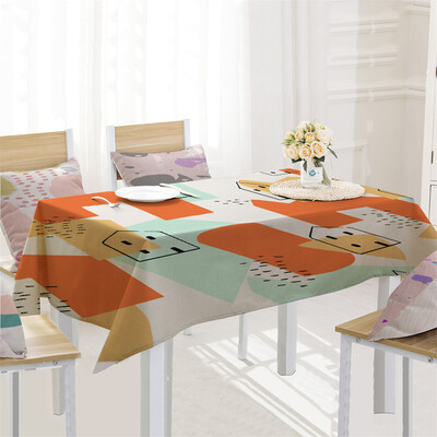 

Toponeto Creative Table Cloth Linen Tablecloth For Kitchen Decorative Dining Table Cover