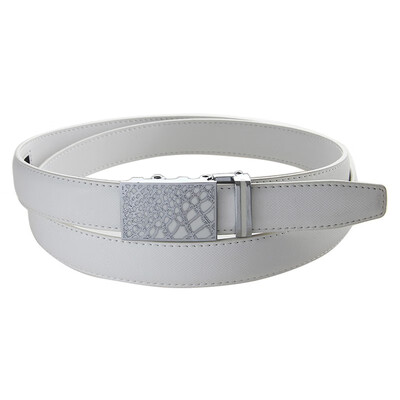 

BPSTAR Womens Automatic Buckle Genuine Leather Ladys Ratchet Holeless Belt Business High Quality Womens Real Belt for Pants