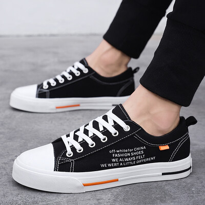 

Summer breathable thin new canvas shoes Korean version of 100 sets of student shoes black cloth shoes board shoes for men
