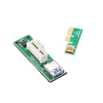 

Mini PCI-E X1 Extension Cable PCIE 1X Expansion Riser Card 90°Right Angle with USB Cable&SATA Cable