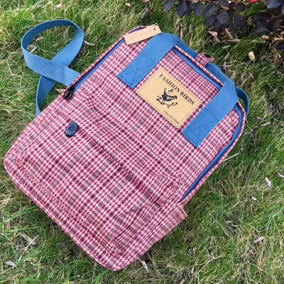 

Plaid Backpack Casual Travel Bag With Light Weight Large Capacity For Women - 14 Inches