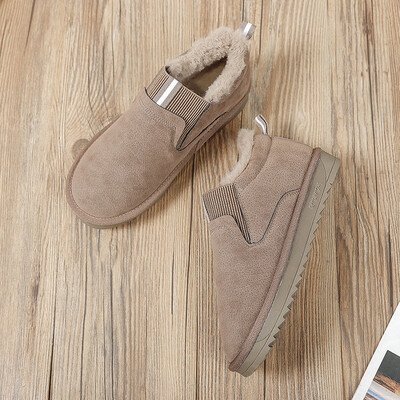 

Maos shoes womens autumn&winter extra-thick warm&warm100-lap flat-bottomed bean-bean cotton-in-cotton snow short