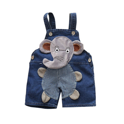 

Kozart Toddler Childrens Cartoon Pattern Embroidered Denim Overalls 0-3T Unisex