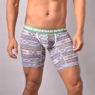 

Tailored Fashion Men Breathable Cotton Print Sport Underwear Cotton Pouch Boxer Brief