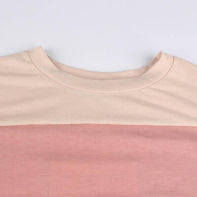 

Sexy Women Two-piece Set Contrast Color Blouse Sweatshirt Long Sleeve Bodycon Midi Skirt Suits Outfits GreyBlack