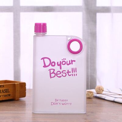 

Siaonvr Clear Book Portable Paper Pad Water Bottle Drinks Cup Plastic Kettle Black