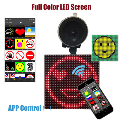 

〖Follure〗Full-color LED Screen Car Display Visibility Glow Wireless Remote APP Control