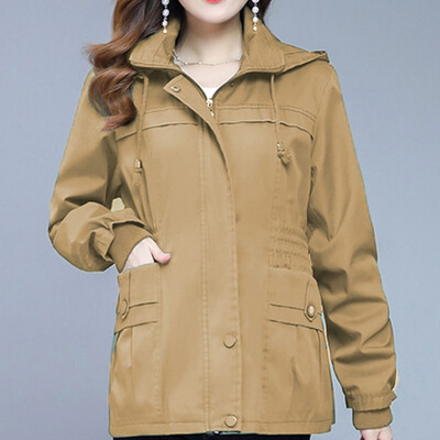 

Roseonmyhand Womens Winter Fashion Solid Color Long-Sleeved Windshield Coat Cardigan