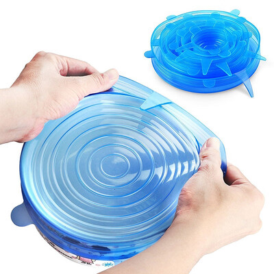 

Outdoor Silicone Stretch Lids 6-Pack of Various Sizes